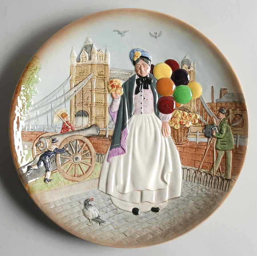 Character Plates Biddy Penny Farthing - Boxed by Royal Doulton-1