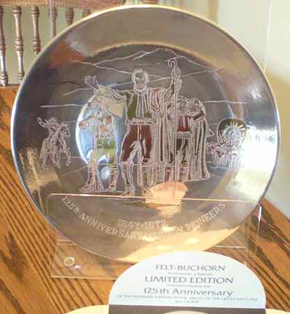 Reed & Barton Plate Mormon Pioneers-125th Anniv - Boxed by Reed & Barton-1