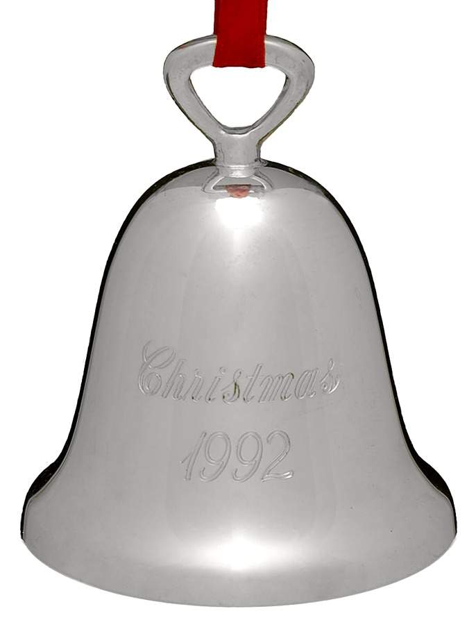 Silverplate Christmas Bell Christmas 1992 - Boxed by Reed & Barton-1