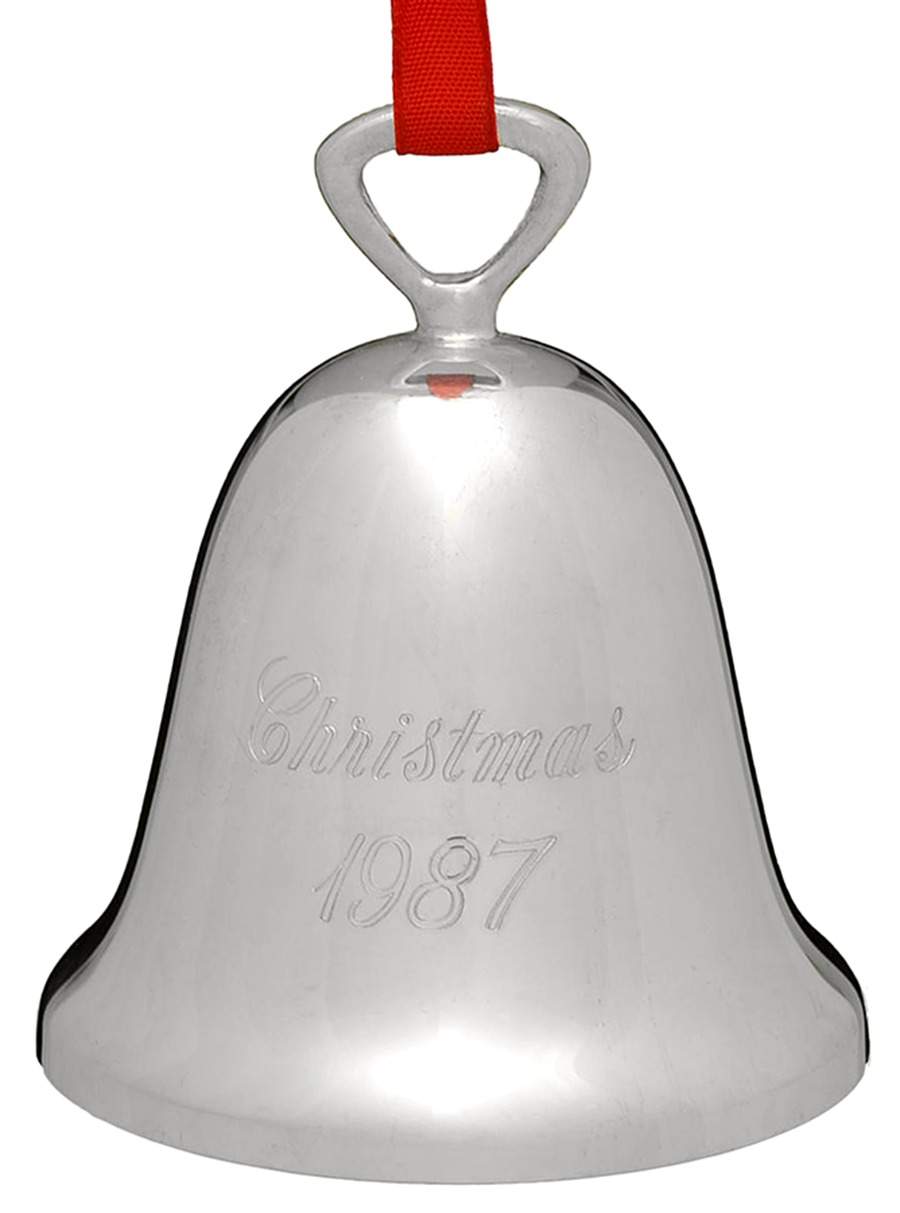 Silverplate Christmas Bell Christmas 1987 - No Box by Reed & Barton-1