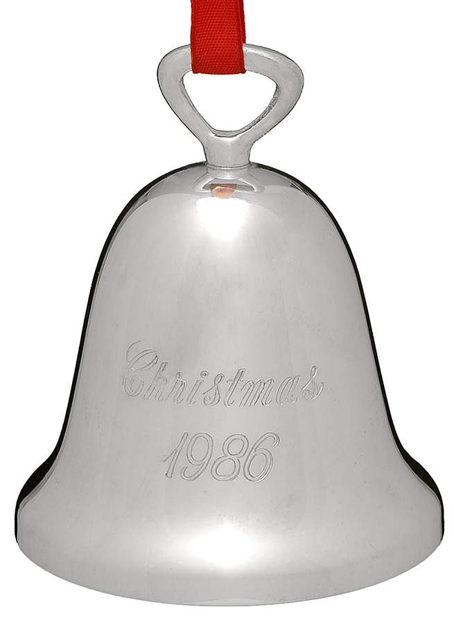 Silverplate Christmas Bell Christmas 1986 - No Box by Reed & Barton-1