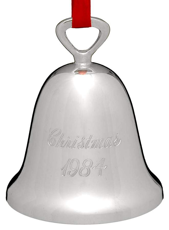 Silverplate Christmas Bell Christmas 1984 - Boxed by Reed & Barton-1
