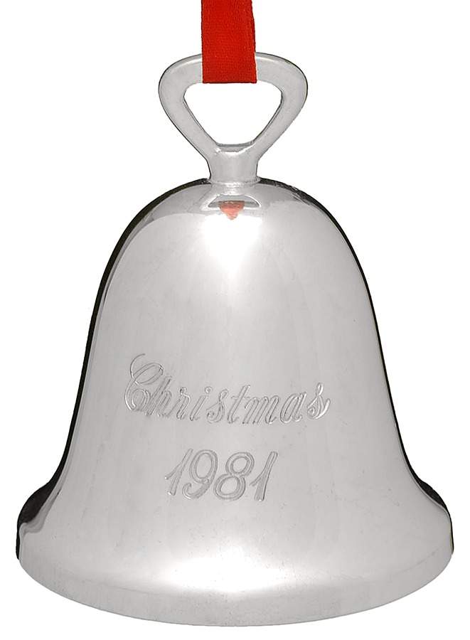 Silverplate Christmas Bell Christmas 1981 - Boxed by Reed & Barton-1