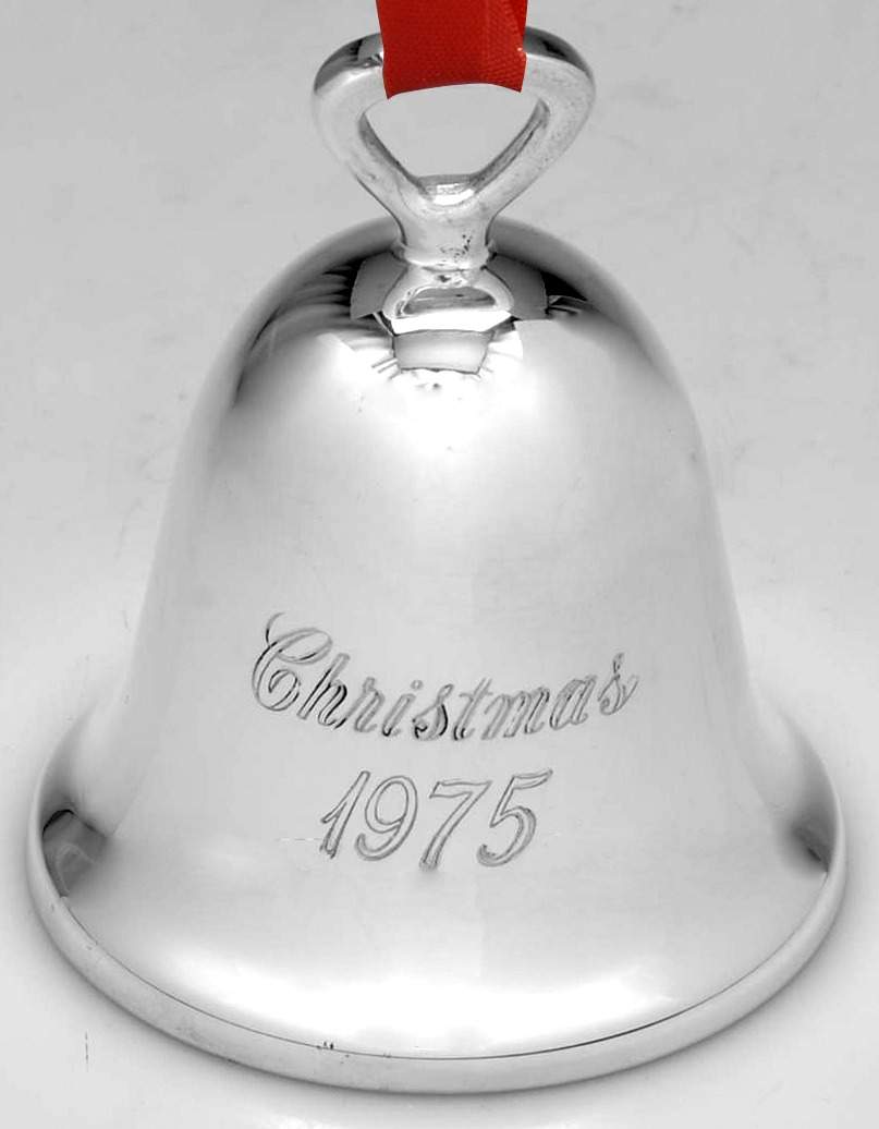 Silverplate Christmas Bell Christmas 1975 - Boxed by Reed & Barton-1