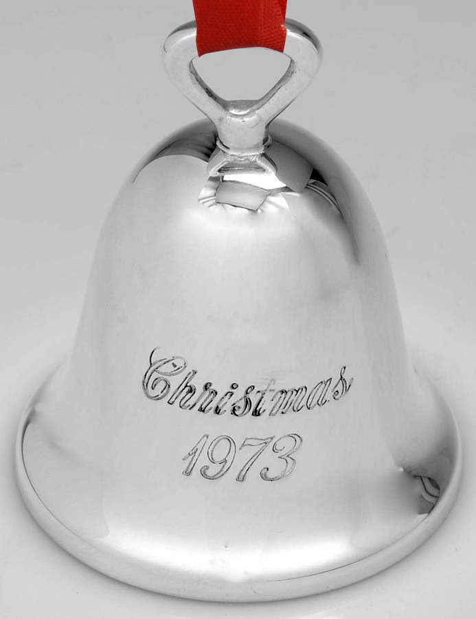 Silverplate Christmas Bell Christmas 1973 - Boxed by Reed & Barton-1