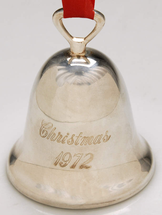 Silverplate Christmas Bell Christmas 1972 - Boxed by Reed & Barton-1