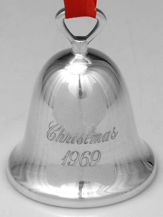 Silverplate Christmas Bell Christmas 1969 - No Box by Reed & Barton-1
