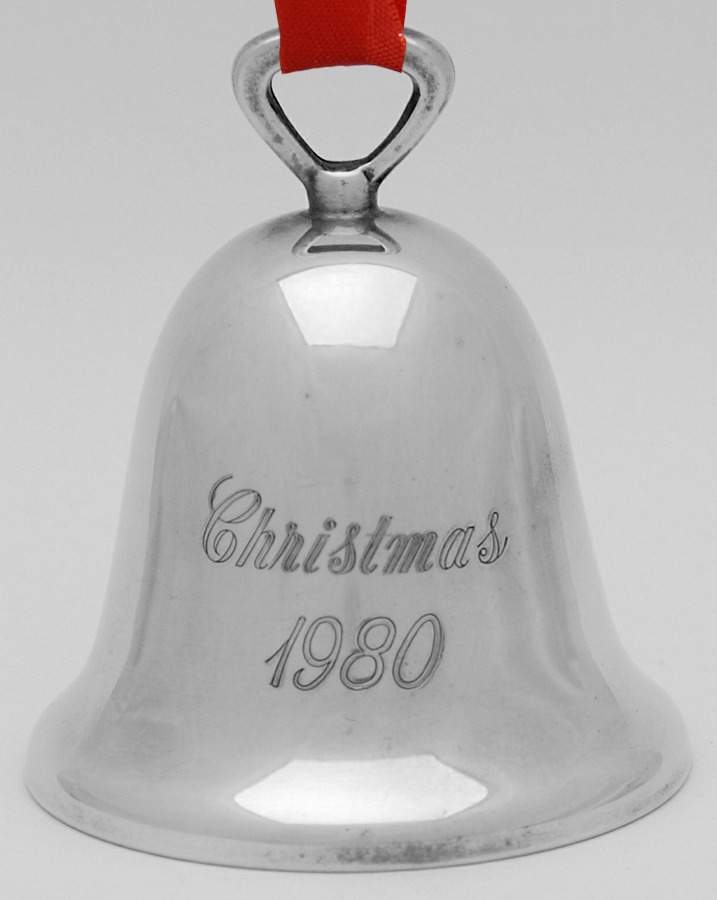 Silverplate Christmas Bell Christmas 1980 - Boxed by Reed & Barton-1