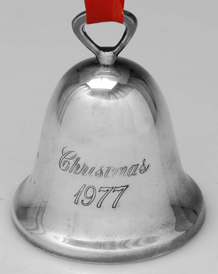 Silverplate Christmas Bell Christmas 1977 - No Box by Reed & Barton-1