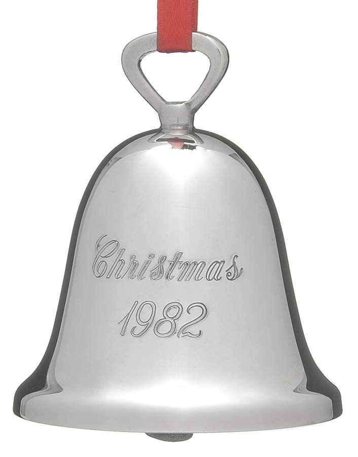 Silverplate Christmas Bell Christmas 1982 - Boxed by Reed & Barton-1