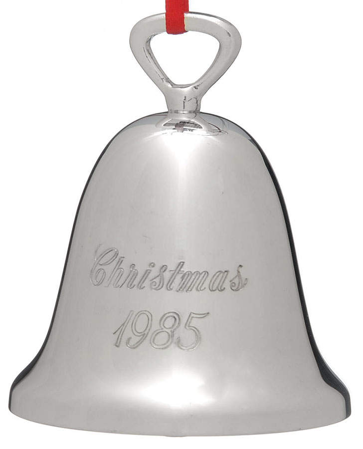 Silverplate Christmas Bell Christmas 1985 - Boxed by Reed & Barton-1