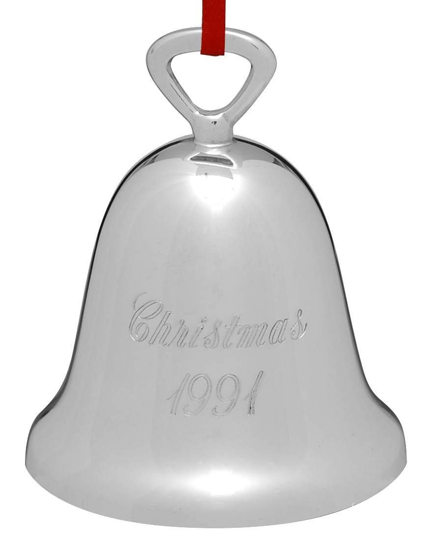 Silverplate Christmas Bell Christmas 1991 - No Box by Reed & Barton-1