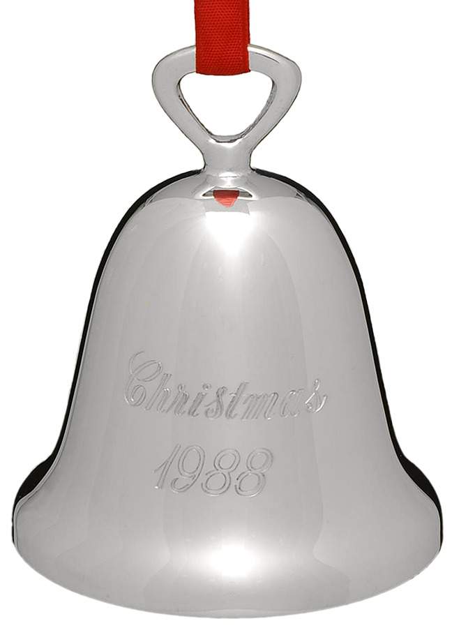 Silverplate Christmas Bell Christmas 1988 - Boxed by Reed & Barton-1