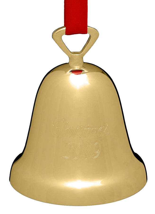 Goldplated Christmas Bell 2019 Goldplated Bell - Boxed by Reed & Barton-1
