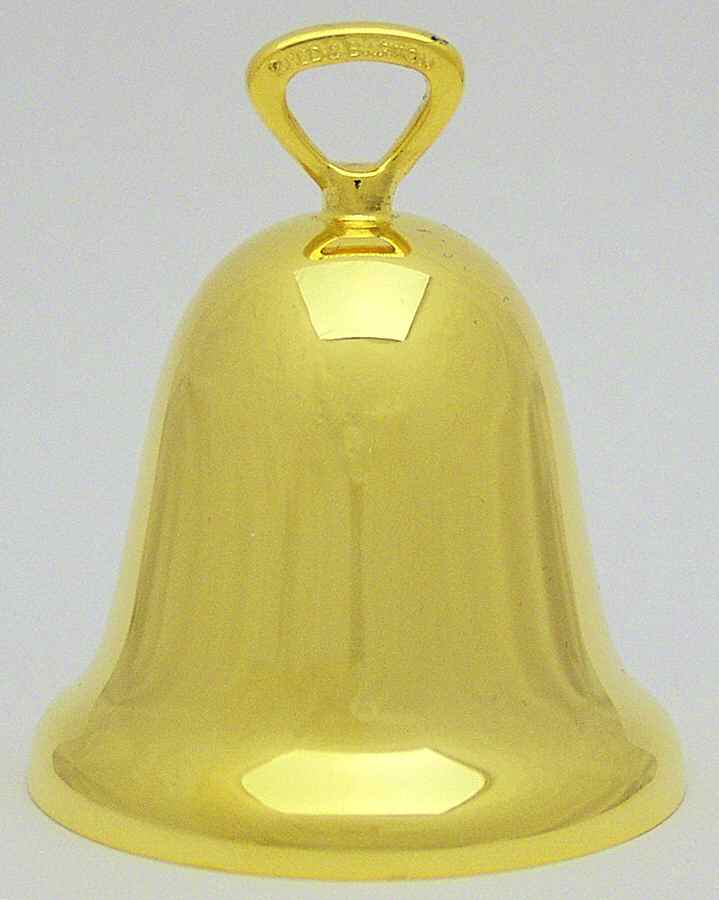 Goldplated Christmas Bell Plain - Boxed by Reed & Barton-1
