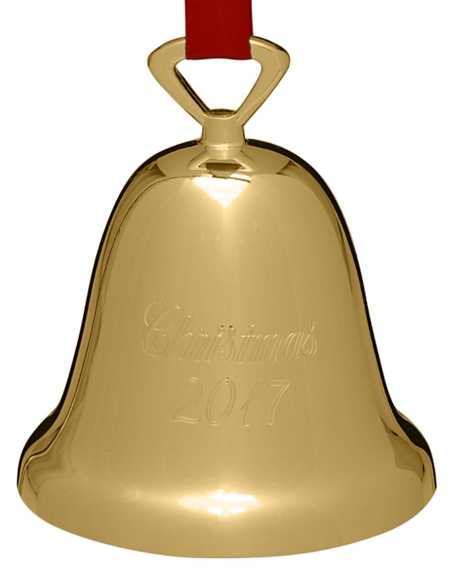 Goldplated Christmas Bell 2017 Goldplated Bell - No Box by Reed & Barton-1