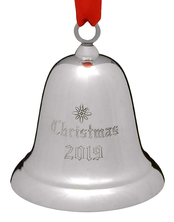 Sterling Christmas Bell 2019-Sterling Bell 35th Edition - Boxed by Reed & Barton-1