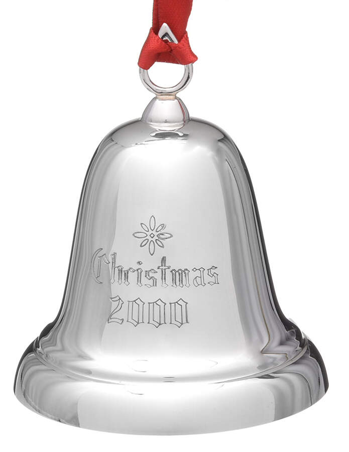 Sterling Christmas Bell 2000-Sterling Bell - No Box by Reed & Barton-1