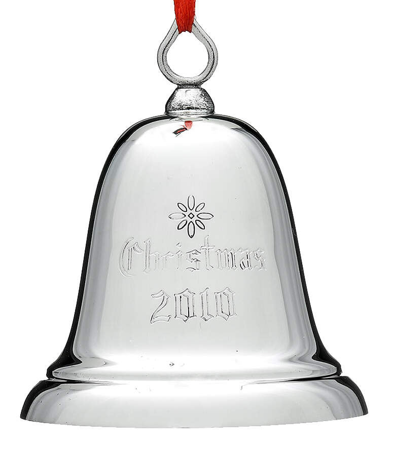 Sterling Christmas Bell 2010-Sterling Bell - Boxed by Reed & Barton-1