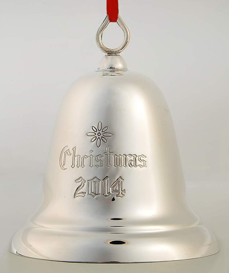 Sterling Christmas Bell 2014-Sterling Bell 30th Edition - Boxed by Reed & Barton-1