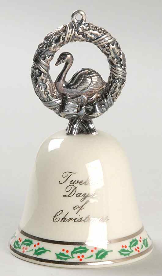 Twelve Days of Christmas Bell #2 7 Swans A Swimming - Boxed by Reed & Barton-1