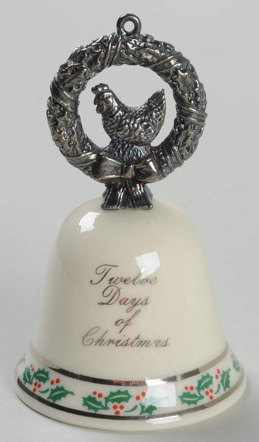 Twelve Days of Christmas Bell #2 3 French Hens - Boxed by Reed & Barton-1