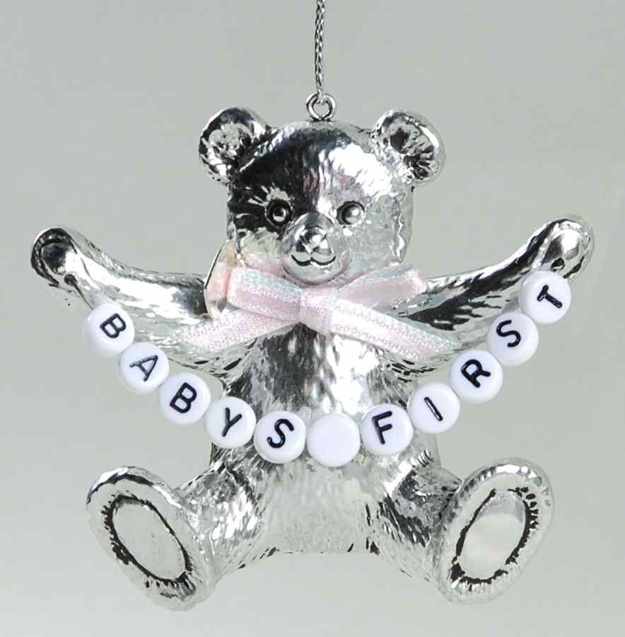 Babys First Christmas-Silverplate Teddy Bear - Boxed by Reed & Barton-1