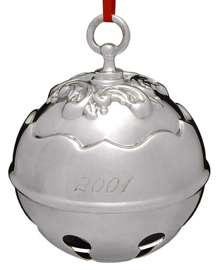 Holly Bell Ornament 2001 Holly Bell-Silverplate - No Box by Reed & Barton-1