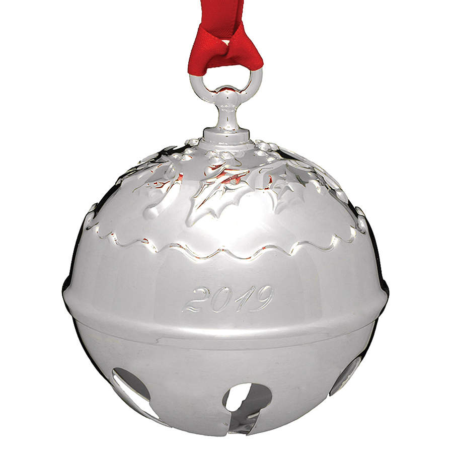 Holly Bell Ornament 2019-Holly Bell Silverplate - Boxed by Reed & Barton-1