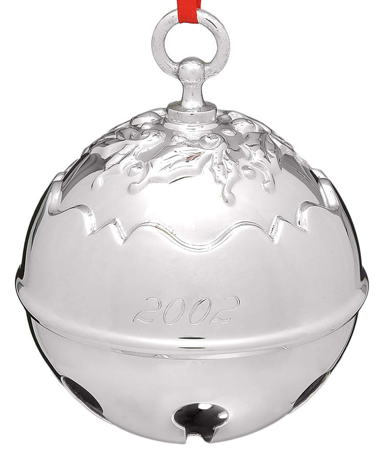 Holly Bell Ornament 2002 Holly Bell-Silverplate - Boxed by Reed & Barton-1