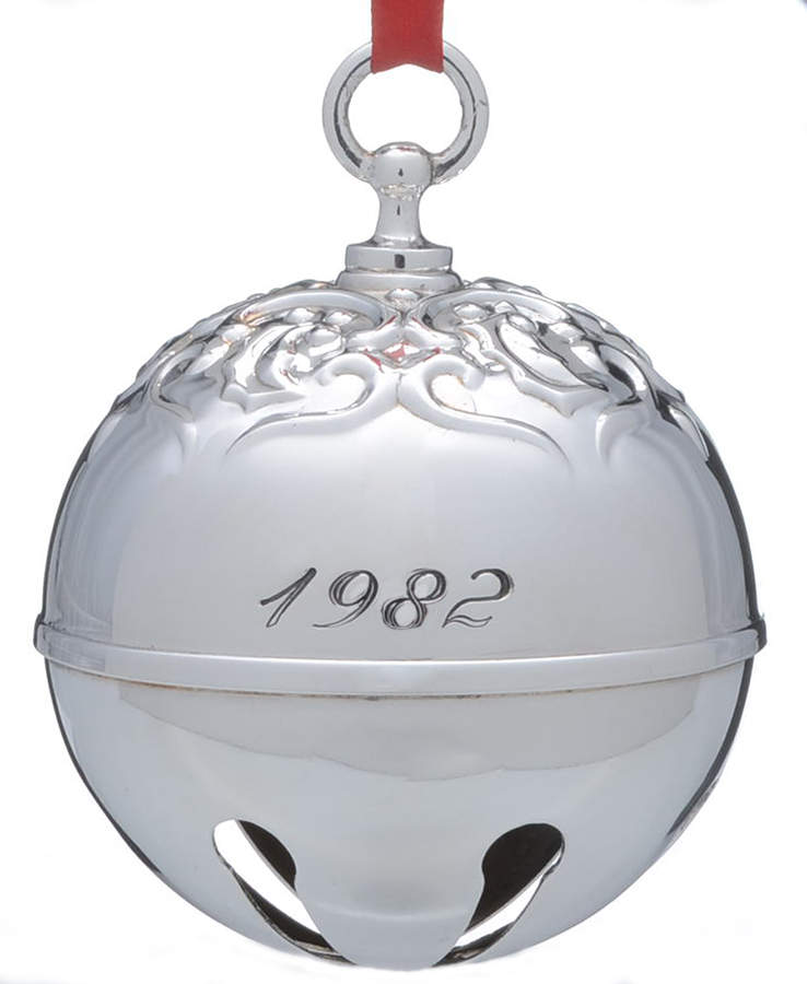 Holly Bell Ornament 1982 Holly Bell-Silverplate - Boxed by Reed & Barton-1