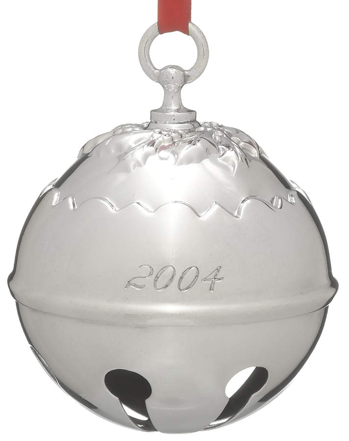 Holly Bell Ornament 2004 Holly Bell-Silverplate - Boxed by Reed & Barton-1