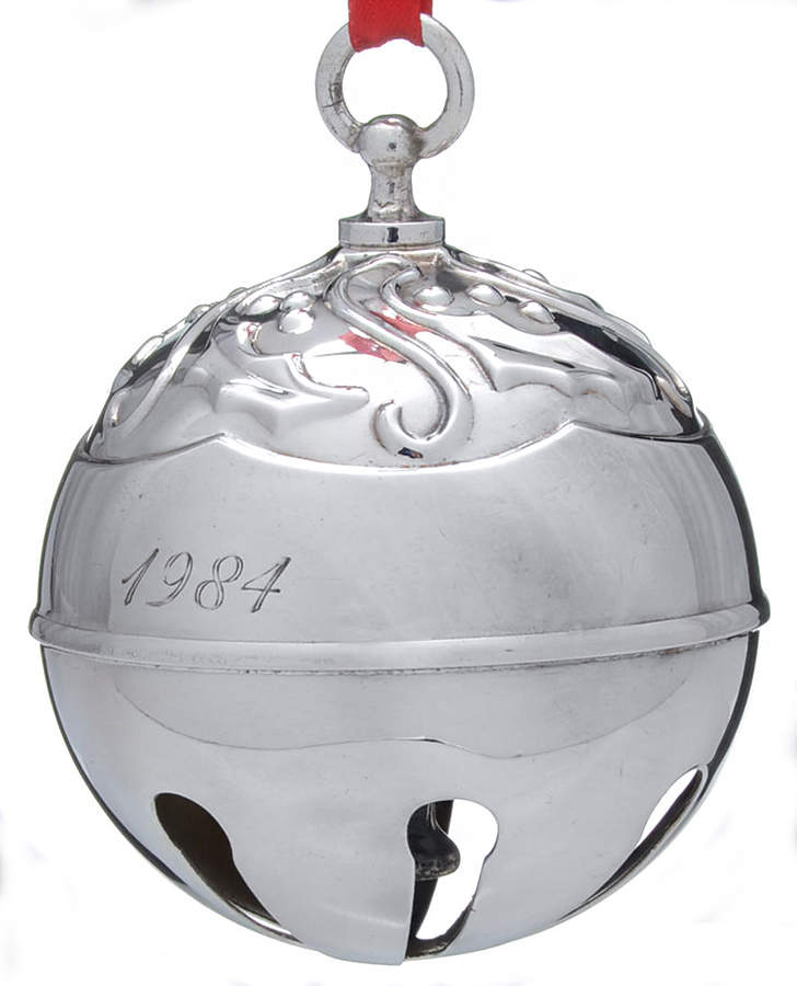 Holly Bell Ornament 1984 Holly Bell-Silverplate - Boxed by Reed & Barton-1