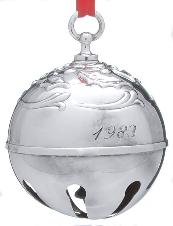 Holly Bell Ornament 1983 Holly Bell-Silverplate - No Box by Reed & Barton-1