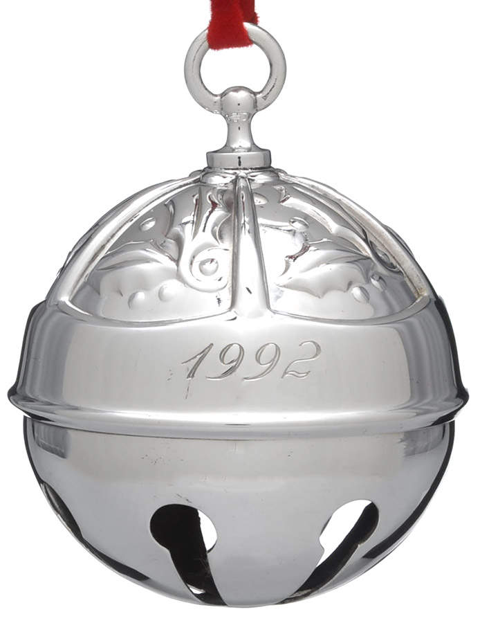 Holly Bell Ornament 1992 Holly Bell-Silverplate - Boxed by Reed & Barton-1