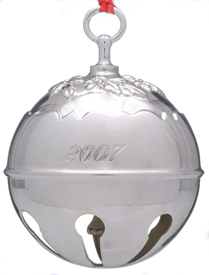 Holly Bell Ornament 2007 Holly Bell-Silverplate - Boxed by Reed & Barton-1