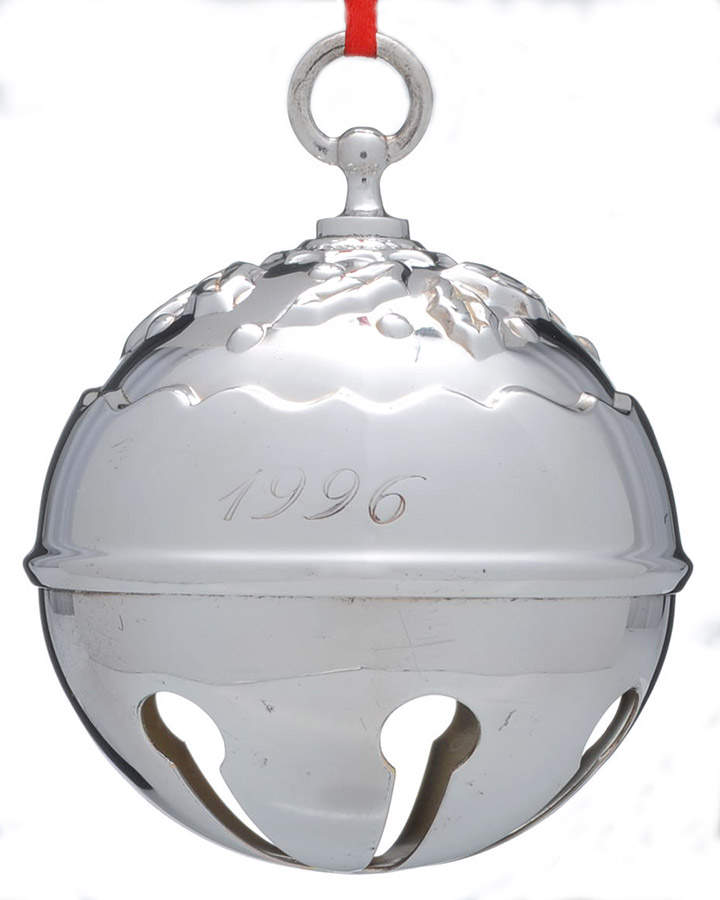 Holly Bell Ornament 1996 Holly Bell-Silverplate - No Box by Reed & Barton-1
