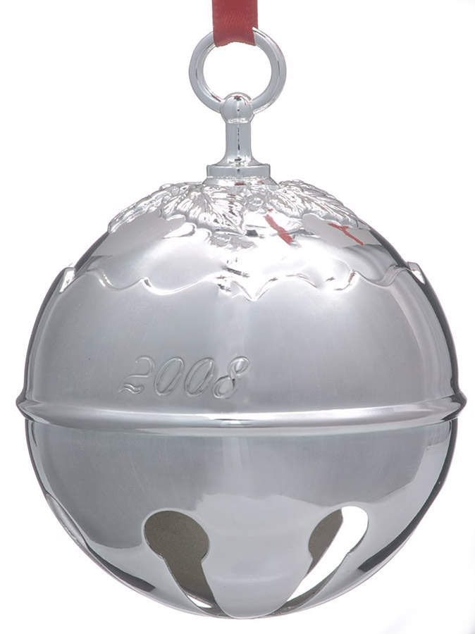 Holly Bell Ornament 2008 Holly Bell-Silverplate - No Box by Reed & Barton-1