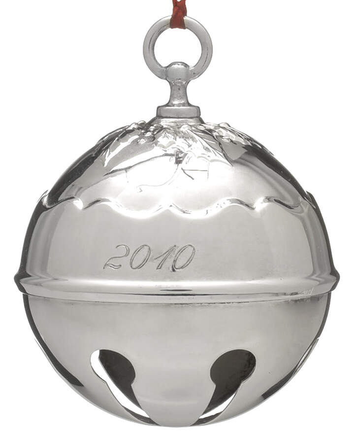 Holly Bell Ornament 2010 Holly Bell-Silverplate - No Box by Reed & Barton-1