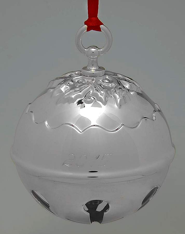 Holly Bell Ornament 2015 Holly Bell Silverplate - Boxed by Reed & Barton-1
