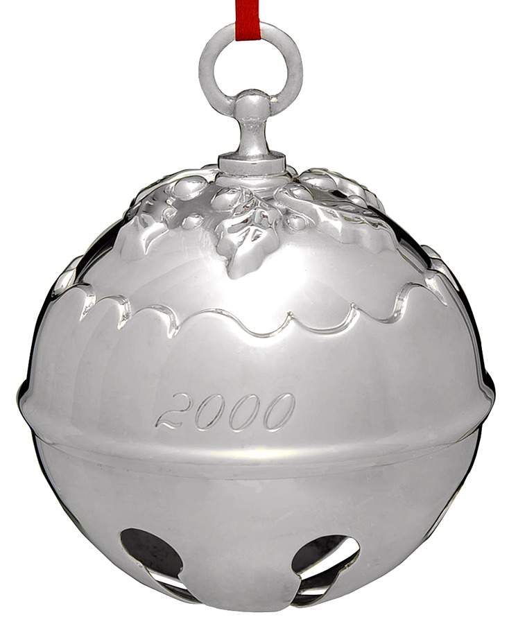 Holly Bell Ornament 2000 Holly Bell-Silverplate - Boxed by Reed & Barton-1
