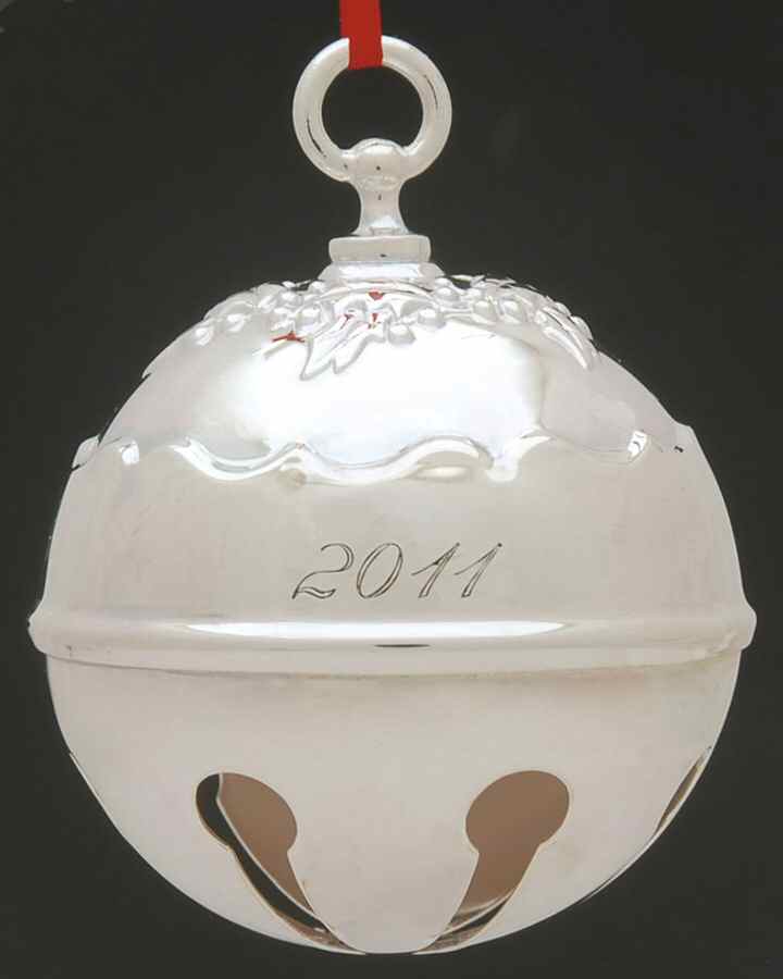 Holly Bell Ornament 2011 Holly Bell-Silverplate - Boxed by Reed & Barton-1