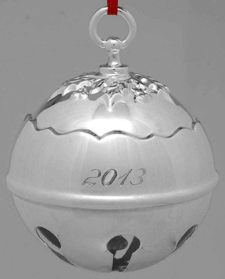 Holly Bell Ornament 2013 Holly Bell-Silverplate-38th Edition - Boxed by Reed & Barton-1