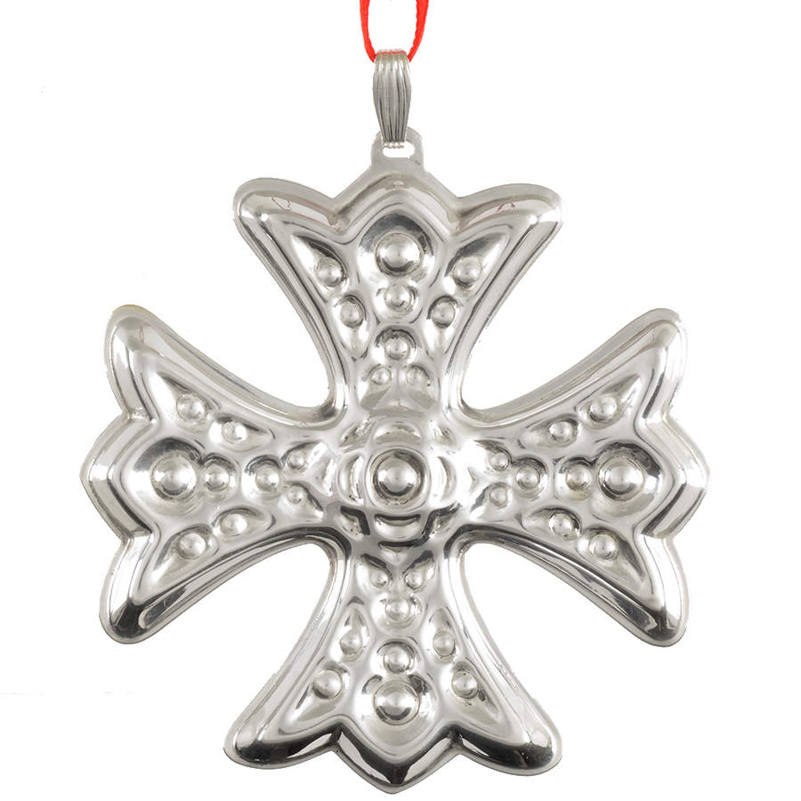 Christmas Cross-Sterling 1975-Sterling Cross - Boxed by Reed & Barton-1