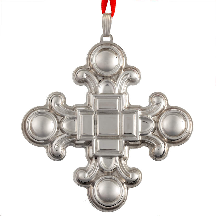 Christmas Cross-Sterling 2002-Sterling Cross - Boxed by Reed & Barton-1