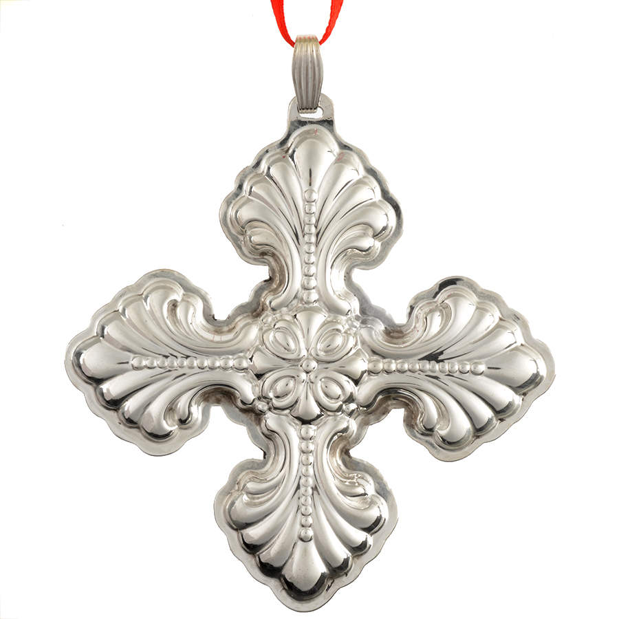 Christmas Cross-Sterling 1995-Sterling Cross - No Box by Reed & Barton-1