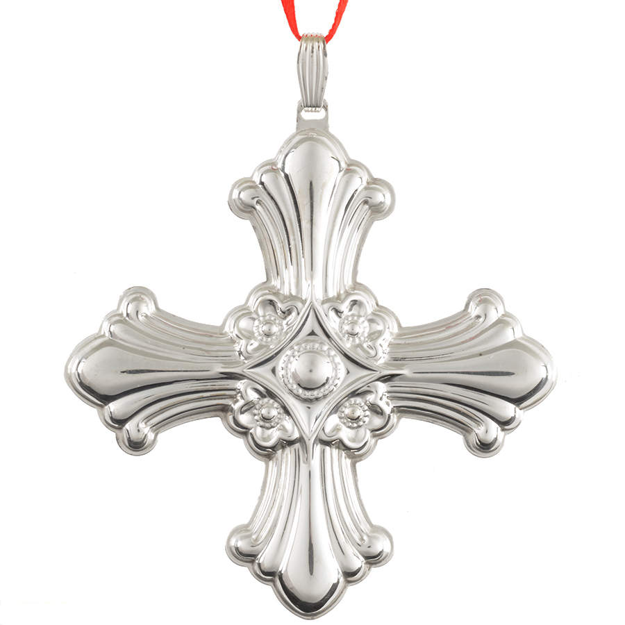Christmas Cross-Sterling 1985-Sterling Cross - Boxed by Reed & Barton-1