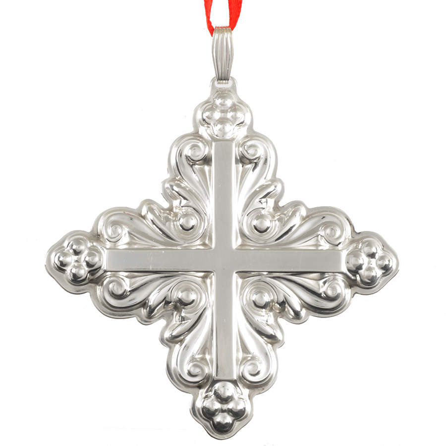 Christmas Cross-Sterling 1983-Sterling Cross - No Box by Reed & Barton-1