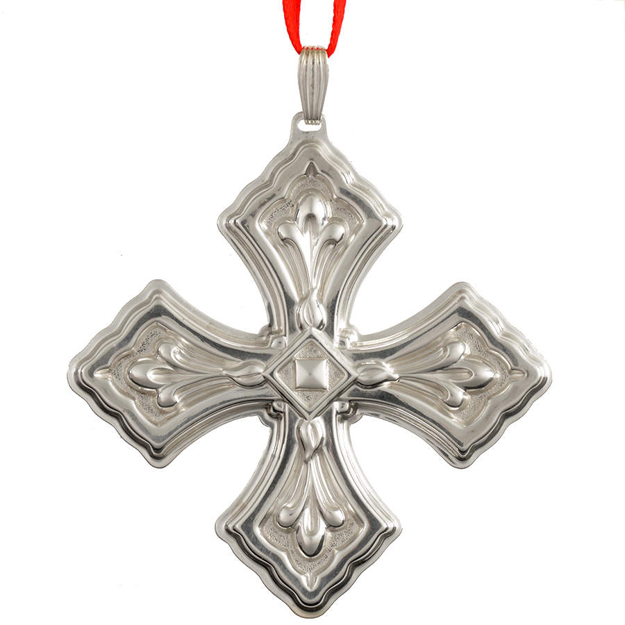 Christmas Cross-Sterling 1981-Sterling Cross - No Box by Reed & Barton-1