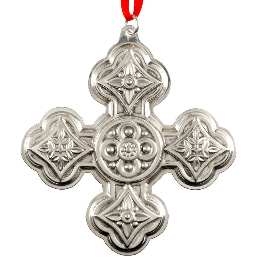 Christmas Cross-Sterling 1971-Sterling Cross - With Box by Reed & Barton-1